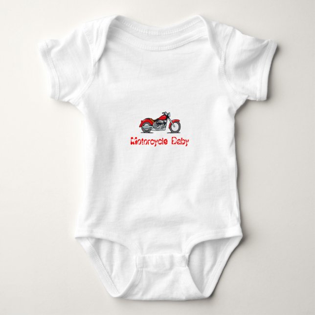 Motorcycle Baby Onsie Baby Bodysuit (Front)