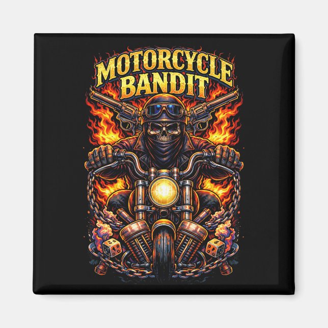 Motorcycle Bandit Magnet (Front)