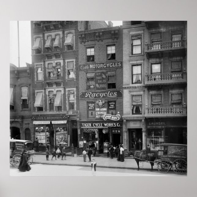 Motorcycle & Bicycle Sales, 1910 Poster (Front)