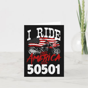 Motorcycle Biker Anti Trump 50501 Pro-democracy Re Card