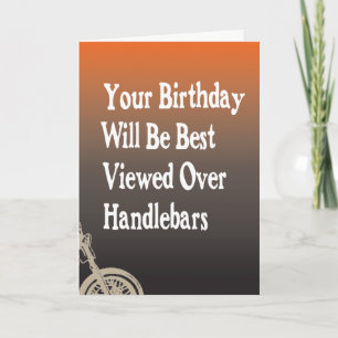Motorcycle Biker Birthday Card