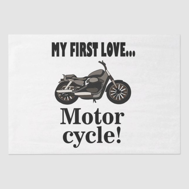 Motorcycle Biker Birthday Motorcycle Tissue Paper (Front)