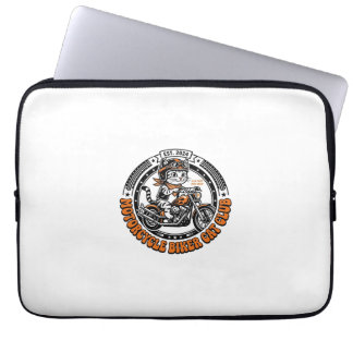 Motorcycle Biker Cat Pet Lover Shirt Art - Motorcy Laptop Sleeve