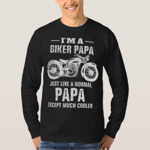 Motorcycle Biker Papa Bike Men Dad Grandpa Gifts T-Shirt