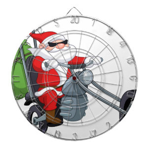 motorcycle biker santa claus dartboard