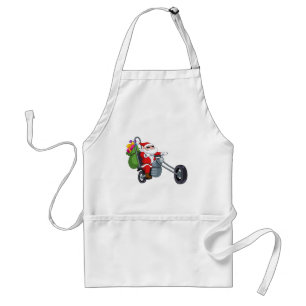 motorcycle biker santa claus standard apron