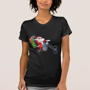 motorcycle biker santa claus T-Shirt