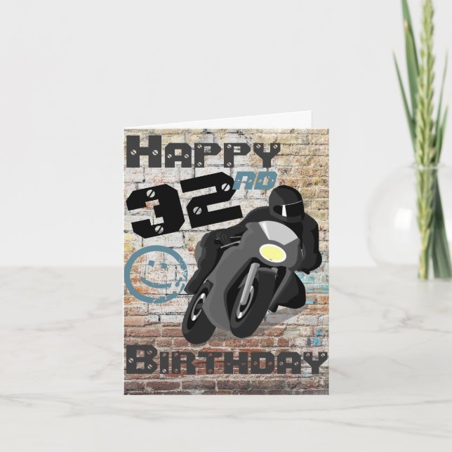 Motorcycle 'Birthday 32nf Still Got It Card (Front)