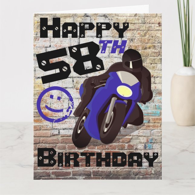 Motorcycle 'Birthday 58th Still Got It Card (Front)