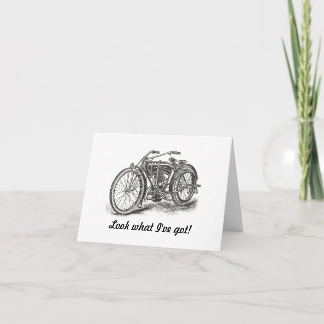 Motorcycle Birthday Card (Front)
