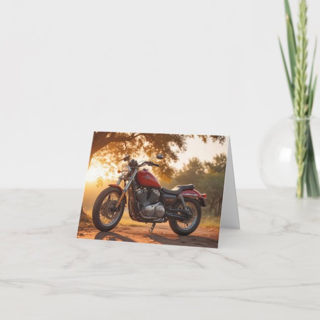 Motorcycle Birthday Card (Front)