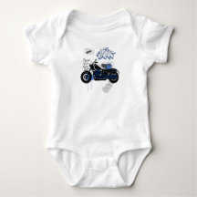 Motorcycle blue and grey graffiti T-Shirt