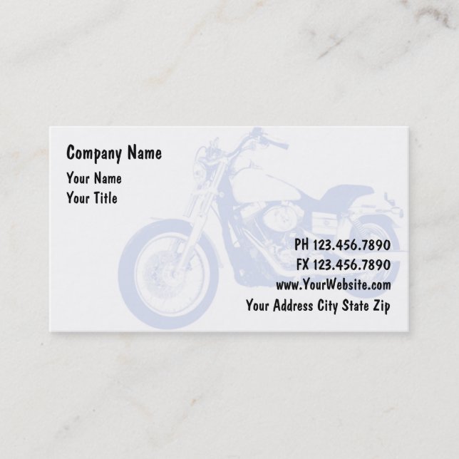 Motorcycle business cards (Front)