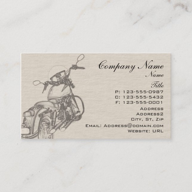 Motorcycle Business Cards (Front)