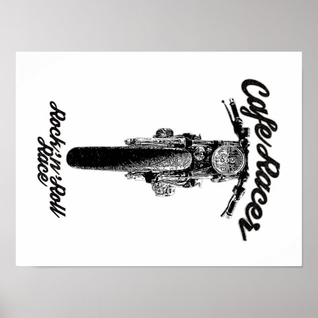 Motorcycle cafe racer poster (Front)