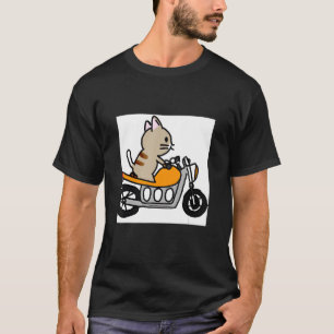 Motorcycle Cat Cute   Boys Girls   T-Shirt