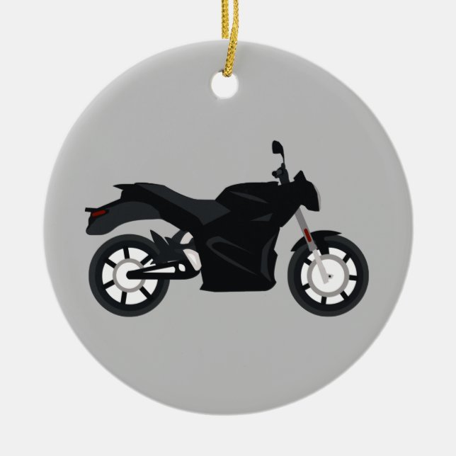Motorcycle  ceramic tree decoration (Front)