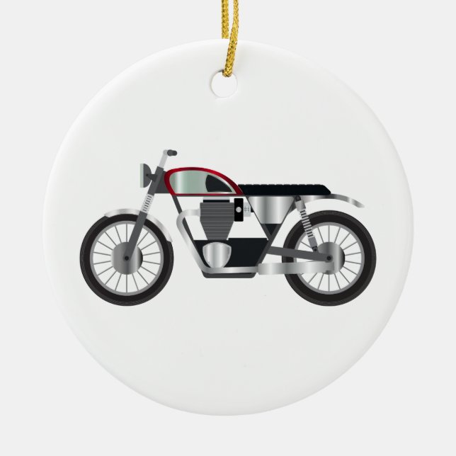 Motorcycle Ceramic Tree Decoration (Front)
