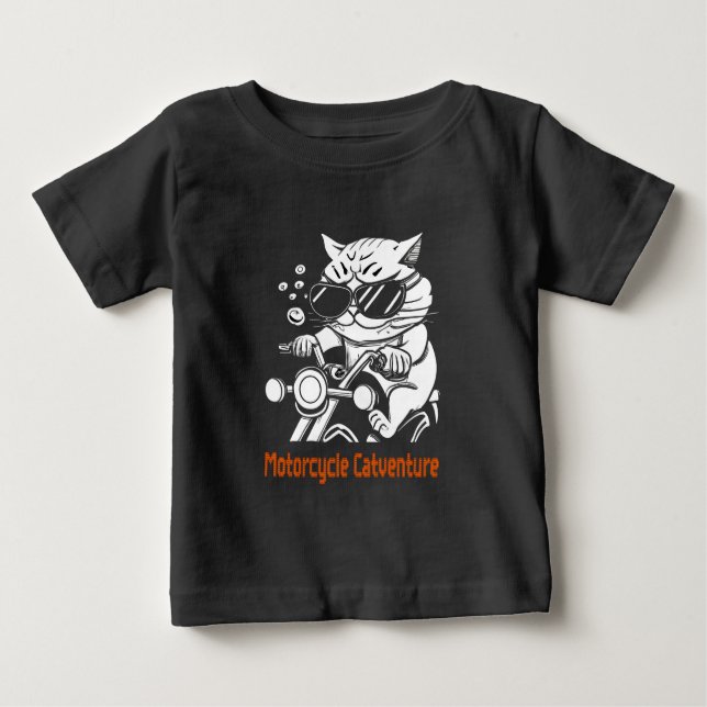 Motorcycle Chat - Motorcycle Catventure Baby T-Shirt (Front)