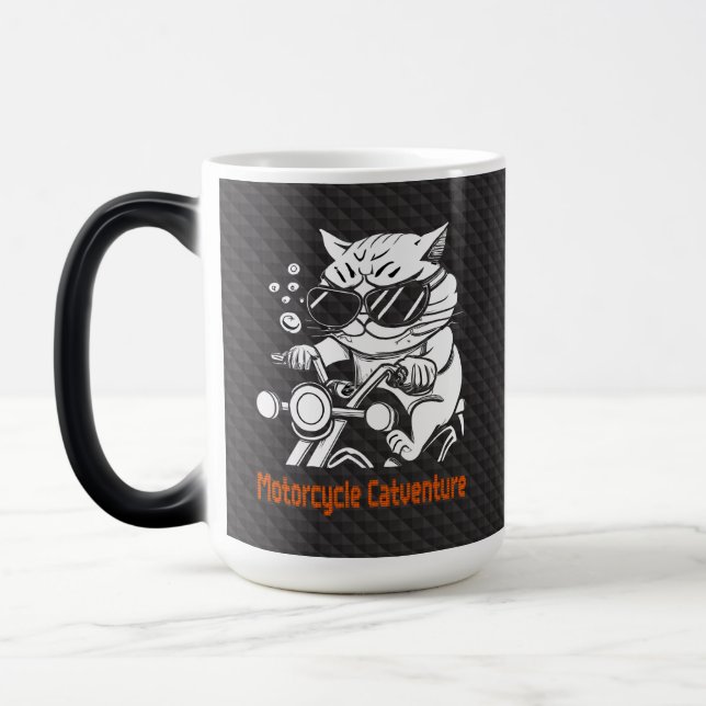 Motorcycle Chat - Motorcycle Catventure Magic Mug (Left)