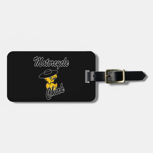 Motorcycle Chick #4 Luggage Tag (Front Horizontal)