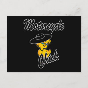 Motorcycle Chick #4 Postcard
