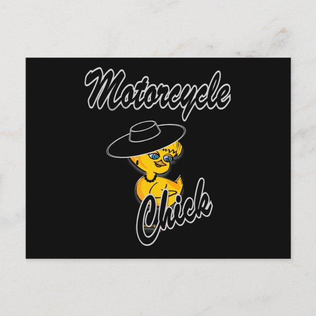 Motorcycle Chick #4 Postcard (Front)
