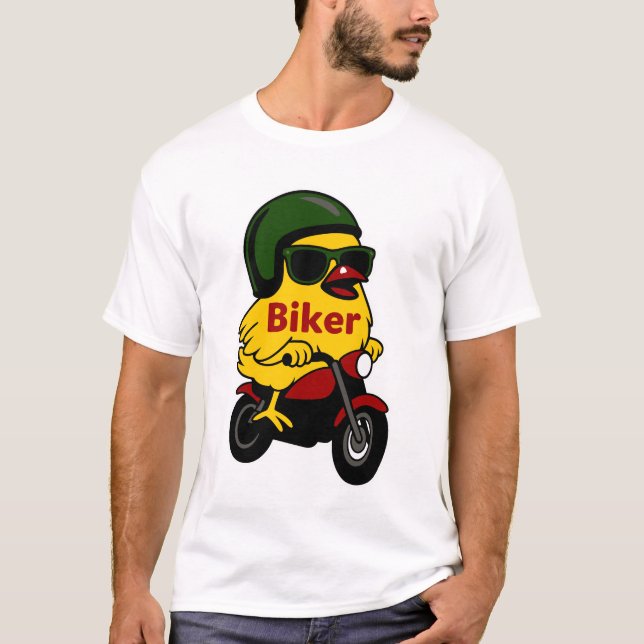 Motorcycle Chick Biker T-Shirt (Front)