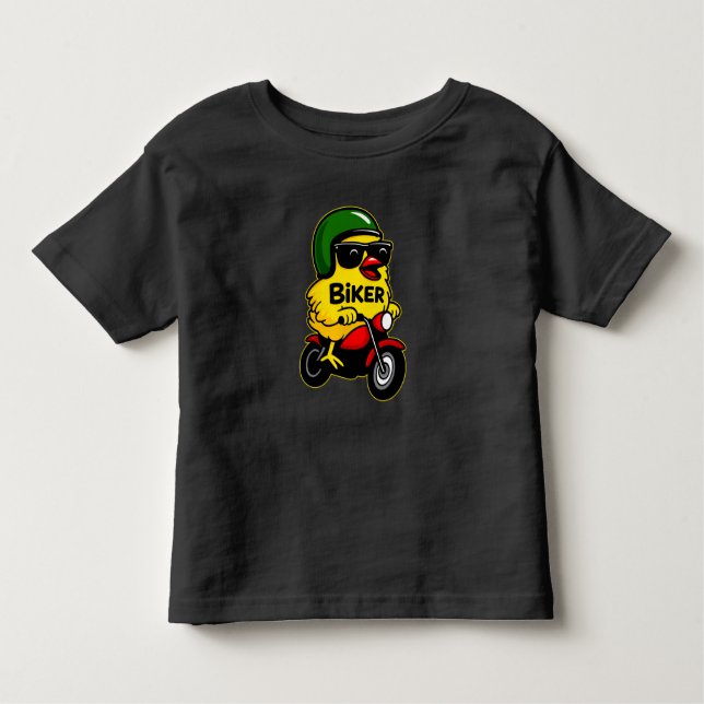 Motorcycle Chick Biker Toddler T-Shirt (Front)