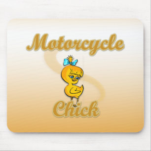 Motorcycle Chick Mouse Pad