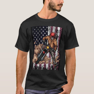 Motorcycle Chopper American Flag USA Patriotic Mot T-Shirt