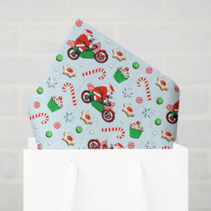 Motorcycle Christmas Holiday Gift Tissue Paper