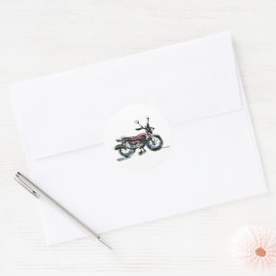 Motorcycle Classic Round Sticker