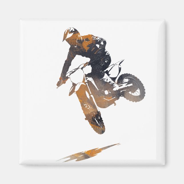 Motorcycle Competition  Sport Challenge Silhouette Magnet (Front)