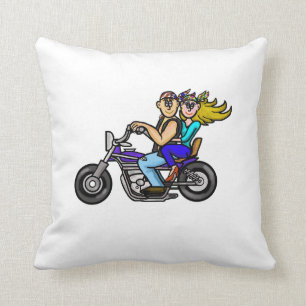 Motorcycle Couple Pillow Customise It!