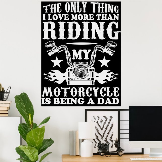 Motorcycle Dad Biker Poster (Creator Uploaded)