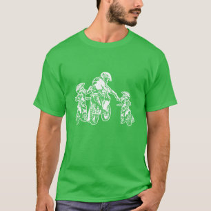 Motorcycle Dad Daddy Fathers Day Motocross Gift fu T-Shirt