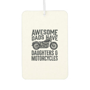 Motorcycle Dad Daughters Quote Vintage Vector Desi Car Air Freshener