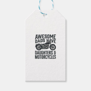 Motorcycle Dad Daughters Quote Vintage Vector Desi Gift Tags