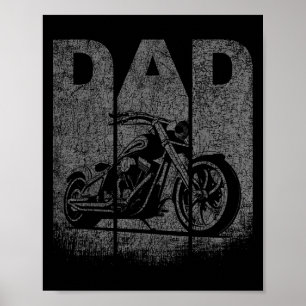 Motorcycle Dad Fathers Day Motorcycle Graphic Poster