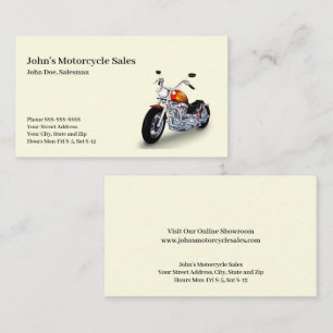 Motorcycle Dealer Repair Shop Business Card