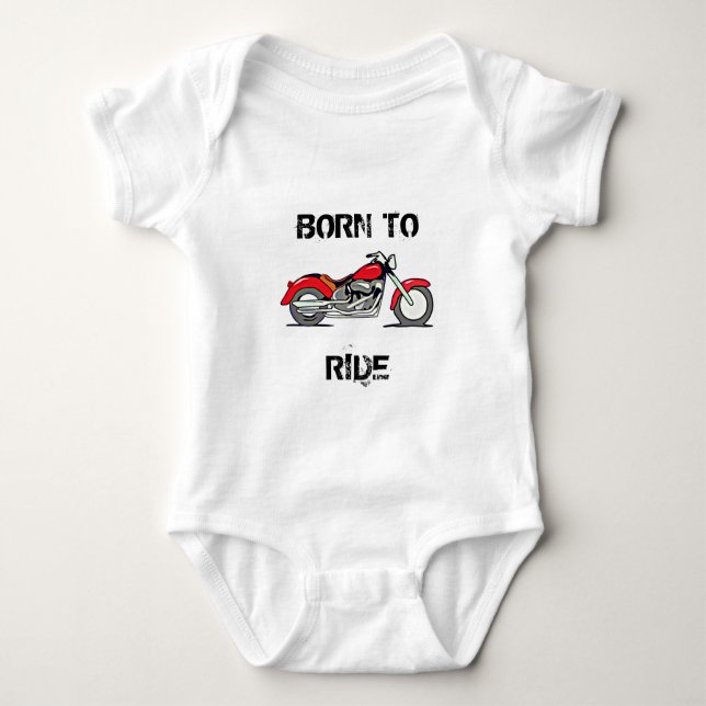 Motorcycle Design Baby Bodysuit (Front)