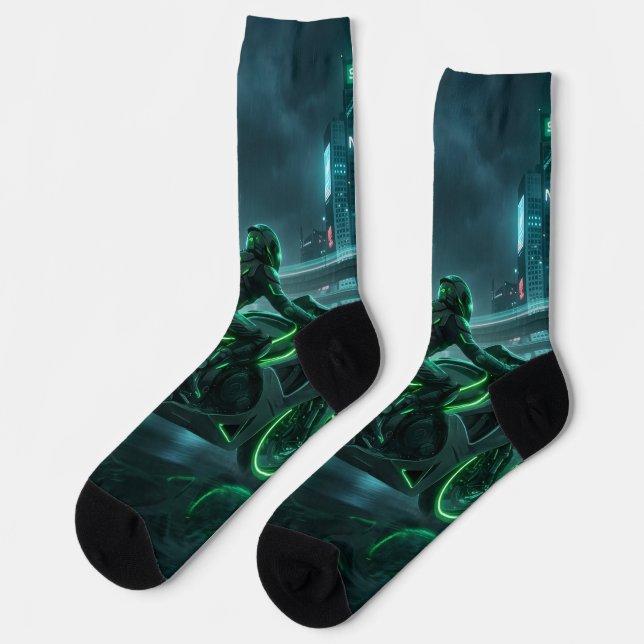 Motorcycle Design Socks (Left)