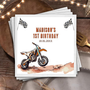 Motorcycle Dirt Bike Birthday Party Napkins