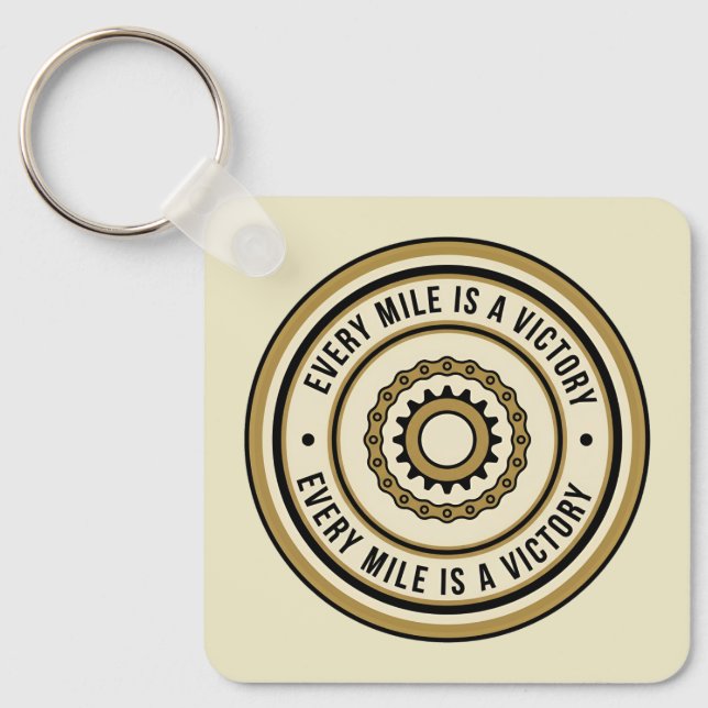 Motorcycle Distance Achievement Style Key Ring (Front)