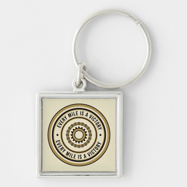 Motorcycle Distance Achievement Style Key Ring (Front)