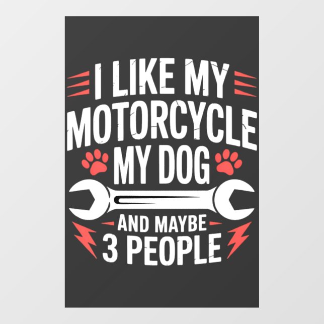 Motorcycle Dog Owner Humour (Sheet)