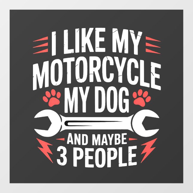 Motorcycle Dog Owner Humour (Sheet)