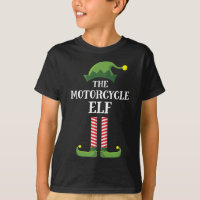 Motorcycle Elf Matching Family Christmas Party Paj