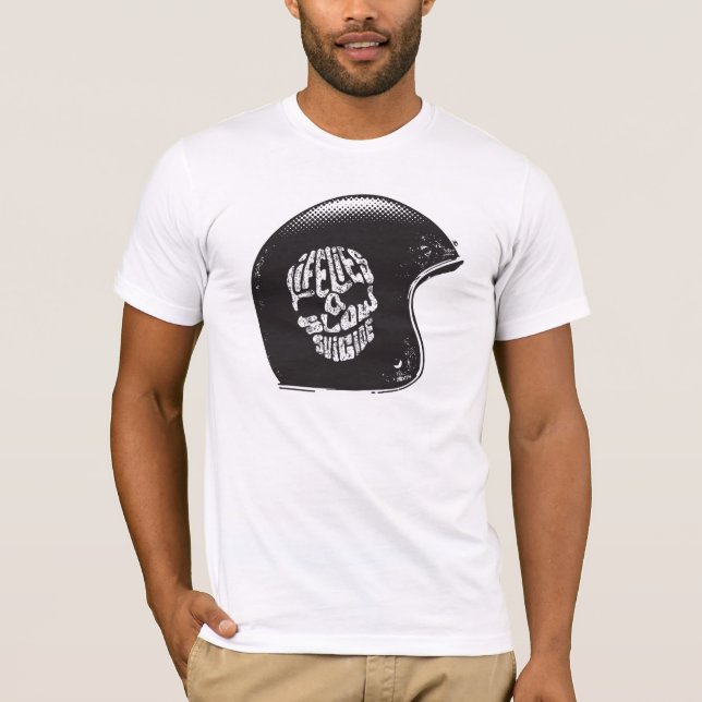 Motorcycle Emptiness Typography T-Shirt (Front)